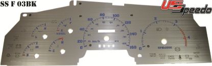 Picture of US Speedo Instrument Cluster Gauge Face Kit - SSF03BK