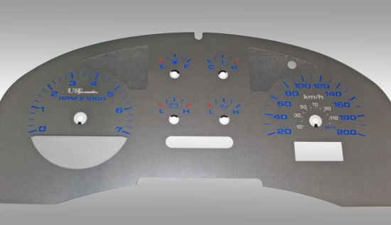 Picture of US Speedo Instrument Cluster Gauge Face Kit - SSF04BK