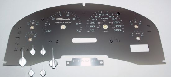 Picture of US Speedo Instrument Cluster Gauge Face Kit - SSF05W