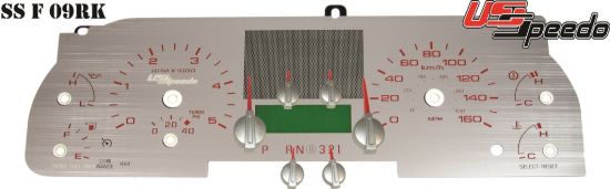 Picture of US Speedo Instrument Cluster Gauge Face Kit - SSF09RK