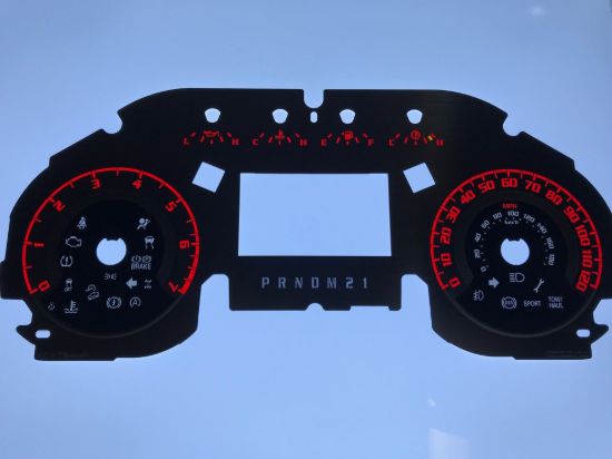 Picture of US Speedo Instrument Cluster Gauge Face Kit - SSF154R