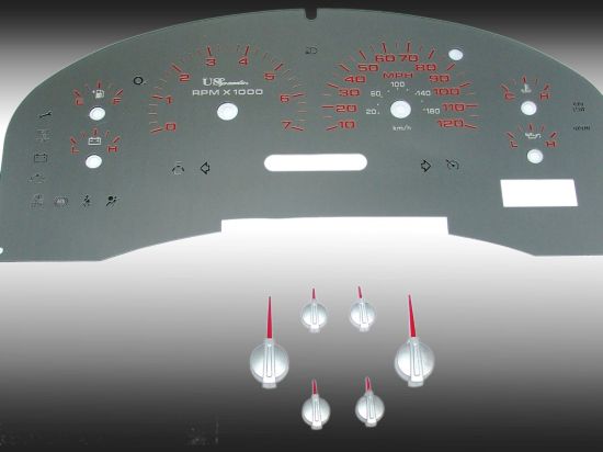 Picture of US Speedo Instrument Cluster Gauge Face Kit - SSF15RK