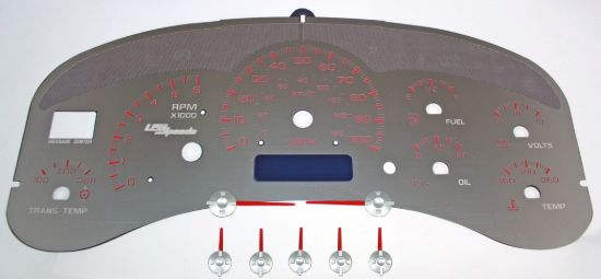 Picture of US Speedo Instrument Cluster Gauge Face Kit - SSGM00R