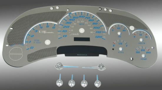 Picture of US Speedo Instrument Cluster Gauge Face Kit - SSGM01B