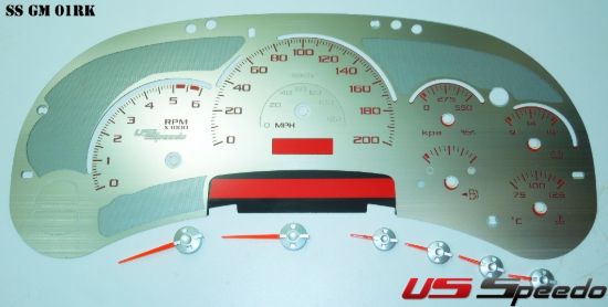 Picture of US Speedo Instrument Cluster Gauge Face Kit - SSGM01KR