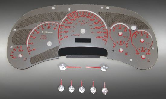 Picture of US Speedo Instrument Cluster Gauge Face Kit - SSGM02R