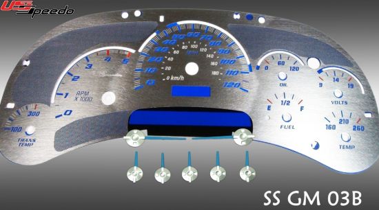 Picture of US Speedo Instrument Cluster Gauge Face Kit - SSGM03B