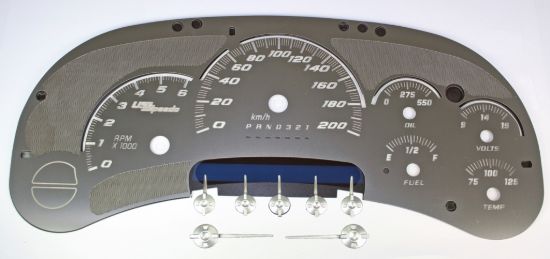 Picture of US Speedo Instrument Cluster Gauge Face Kit - SSGM11KW