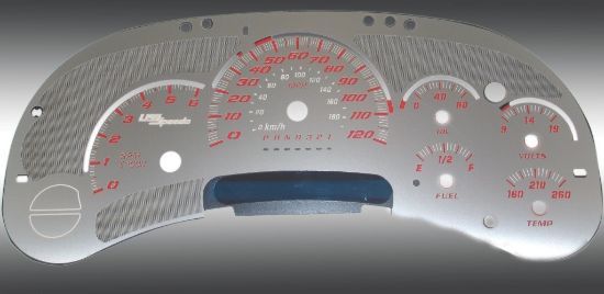 Picture of US Speedo Instrument Cluster Gauge Face Kit - SSGM11R