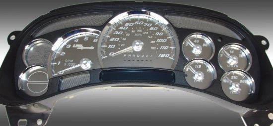Picture of US Speedo Instrument Cluster Gauge Face Kit - SSGM11W