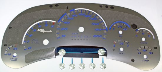 Picture of US Speedo Instrument Cluster Gauge Face Kit - SSGM12KB