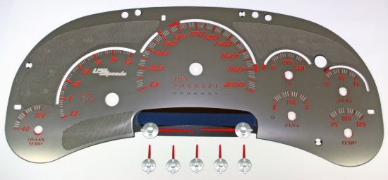 Picture of US Speedo Instrument Cluster Gauge Face Kit - SSGM12KR