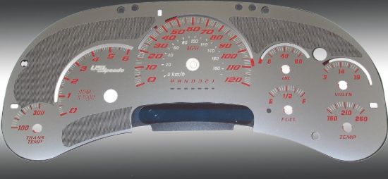 Picture of US Speedo Instrument Cluster Gauge Face Kit - SSGM12R
