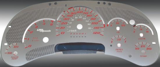 Picture of US Speedo Instrument Cluster Gauge Face Kit - SSGM13R