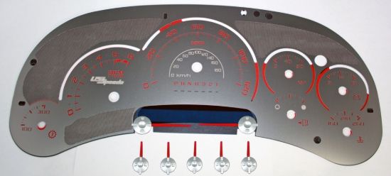 Picture of US Speedo Instrument Cluster Gauge Face Kit - SSGM15R
