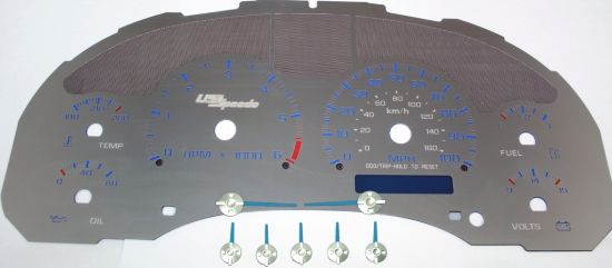 Picture of US Speedo Instrument Cluster Gauge Face Kit - SSGM25B