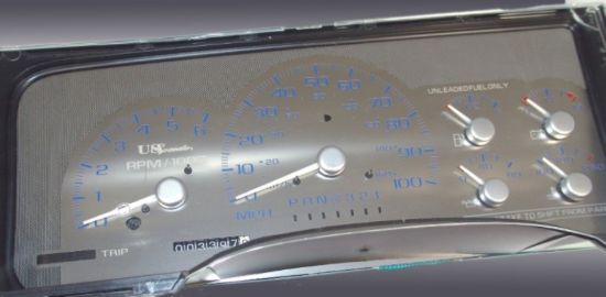 Picture of US Speedo Instrument Cluster Gauge Face Kit - SSGM998B