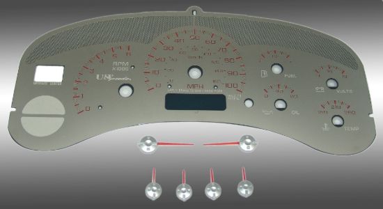 Picture of US Speedo Instrument Cluster Gauge Face Kit - SSGM99R