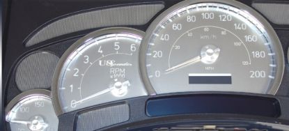 Picture of US Speedo Instrument Cluster Gauge Face Kit - SSH201WK