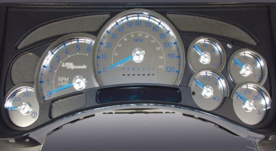 Picture of US Speedo Instrument Cluster Gauge Face Kit - SSH211B