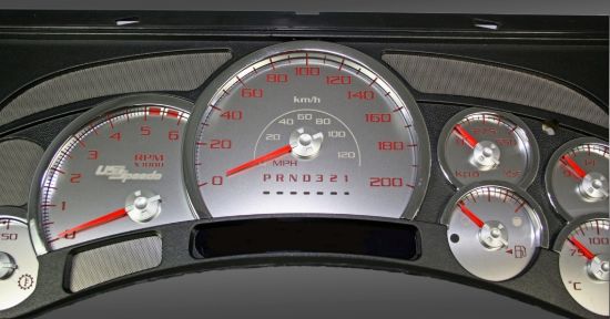 Picture of US Speedo Instrument Cluster Gauge Face Kit - SSH211RK