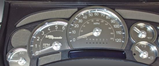 Picture of US Speedo Instrument Cluster Gauge Face Kit - SSH211W