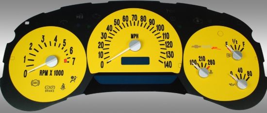 Picture of US Speedo Instrument Cluster Gauge Face Kit - SSR053
