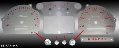 Picture of US Speedo Instrument Cluster Gauge Face Kit - SSRAN04R