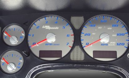 Picture of US Speedo Instrument Cluster Gauge Face Kit - SSRM01B