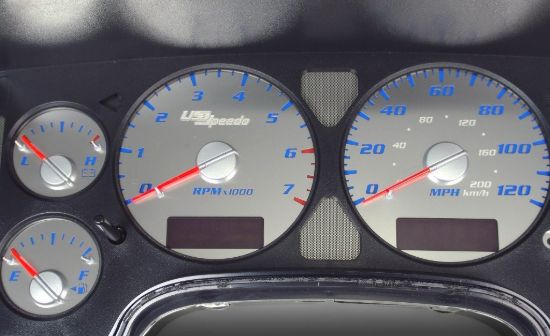 Picture of US Speedo Instrument Cluster Gauge Face Kit - SSRM01B