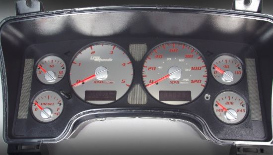 Picture of US Speedo Instrument Cluster Gauge Face Kit - SSRM03R