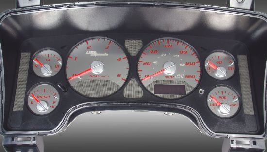 Picture of US Speedo Instrument Cluster Gauge Face Kit - SSRM13R