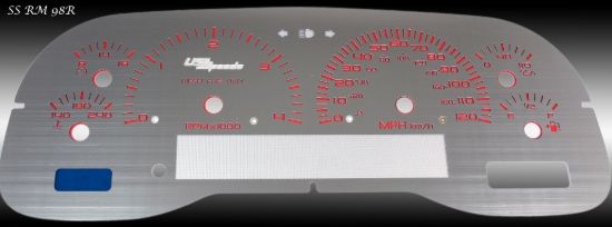 Picture of US Speedo Instrument Cluster Gauge Face Kit - SSRM98R
