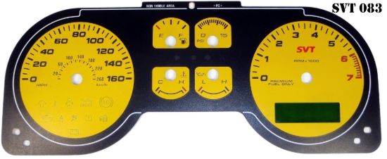 Picture of US Speedo Instrument Cluster Gauge Face Kit - SVT083