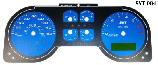 Picture of US Speedo Instrument Cluster Gauge Face Kit - SVT084