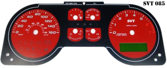 Picture of US Speedo Instrument Cluster Gauge Face Kit - SVT085