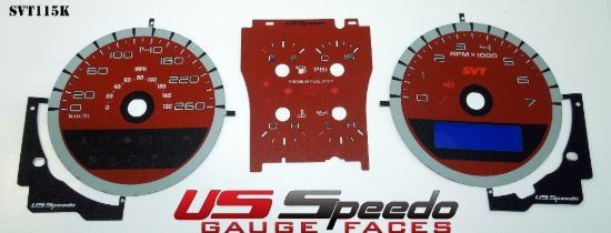 Picture of US Speedo Instrument Cluster Gauge Face Kit - SVT115