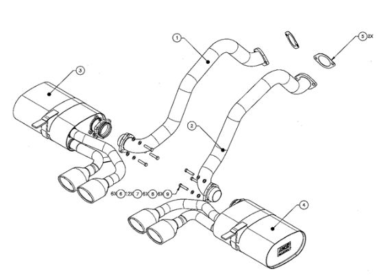 Picture of Borla Exhaust System Kit - 13921