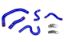 Picture of HPS Performance Radiator Coolant Hose Kit - 57-1337-BLUE