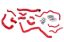 Picture of HPS Performance Radiator Coolant Hose Kit - 57-1476-RED