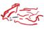 Picture of HPS Performance Radiator Coolant Hose Kit - 57-1707-RED