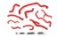 Picture of HPS Performance Radiator Coolant Hose Kit - 57-1998-RED