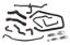 Picture of HPS Performance Radiator Coolant Hose Kit - 57-2083-BLK