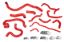 Picture of HPS Performance Radiator Coolant Hose Kit - 57-2098-RED