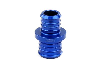 Picture of HPS Performance HVAC Heater Hose Connector - AHUR-062-075-BLUE