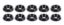 Countersunk Washer Blk 1/4in x 3/4in 10pk