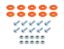 Countersunk Bolt Kit Orange 10pk