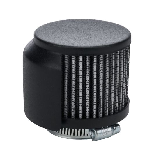 V/C Breather w/ Shield Black 1-3/8in