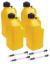 Utility Jug 5 Gal w/ Filler Hose Yellow 4pk