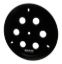 Aluminum Wheel Cover Weld Multi Hole Black